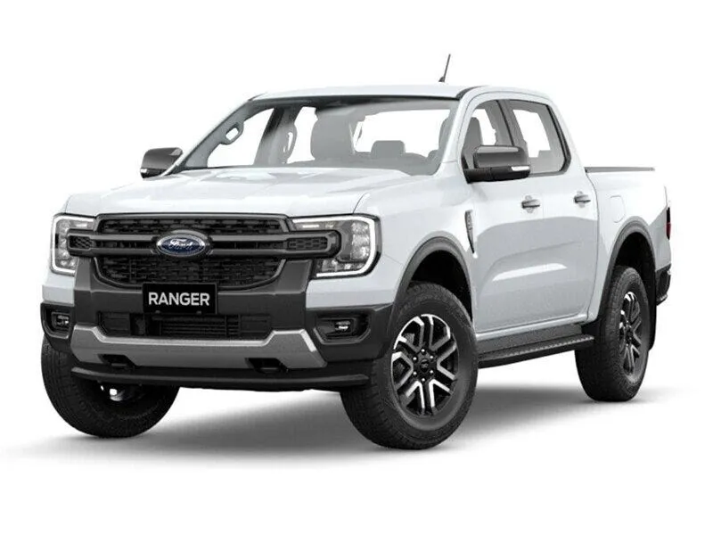 Ford Ranger 2023 ngoại thất mạnh mẽ với lưới tản nhiệt lớn, đèn LED chữ C