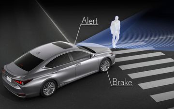 Hệ thống an toàn tiền va chạm của Lexus ES300h 2025